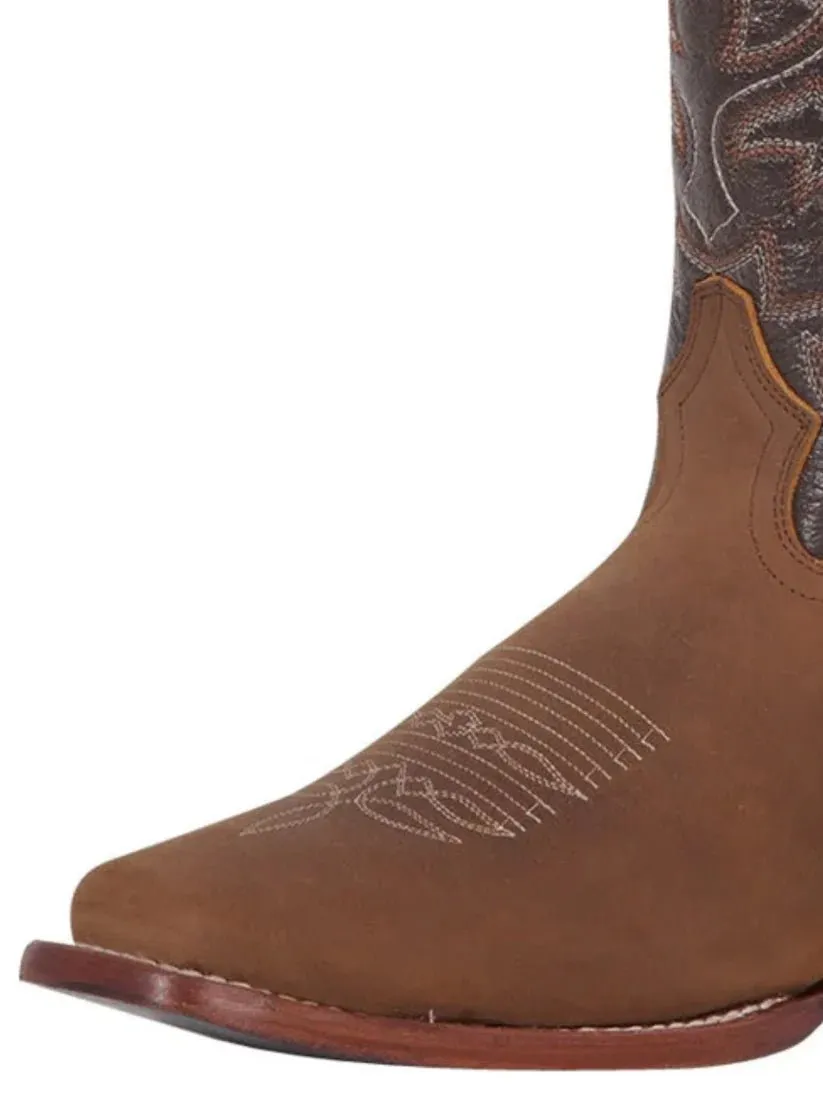 Men's Classic Crazy Bovine Leather Rodeo Boots 'El General' 43007