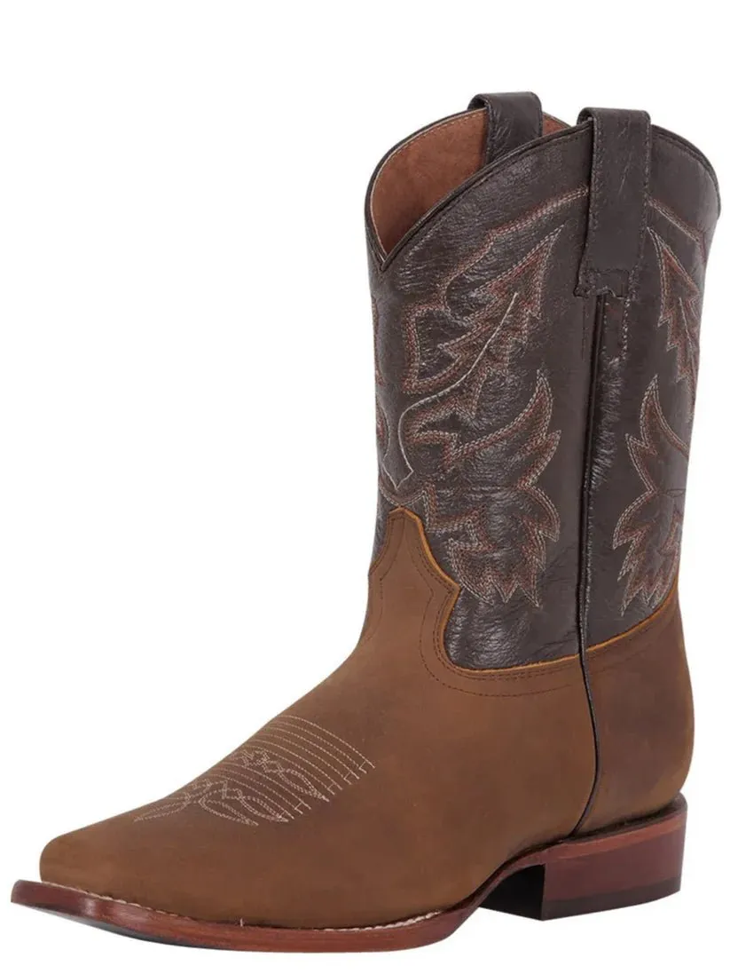 Men's Classic Crazy Bovine Leather Rodeo Boots 'El General' 43007