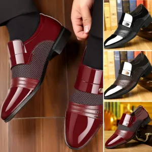 Men's Classic Non-Slip PU Leather Dress Shoes（50% OFF）