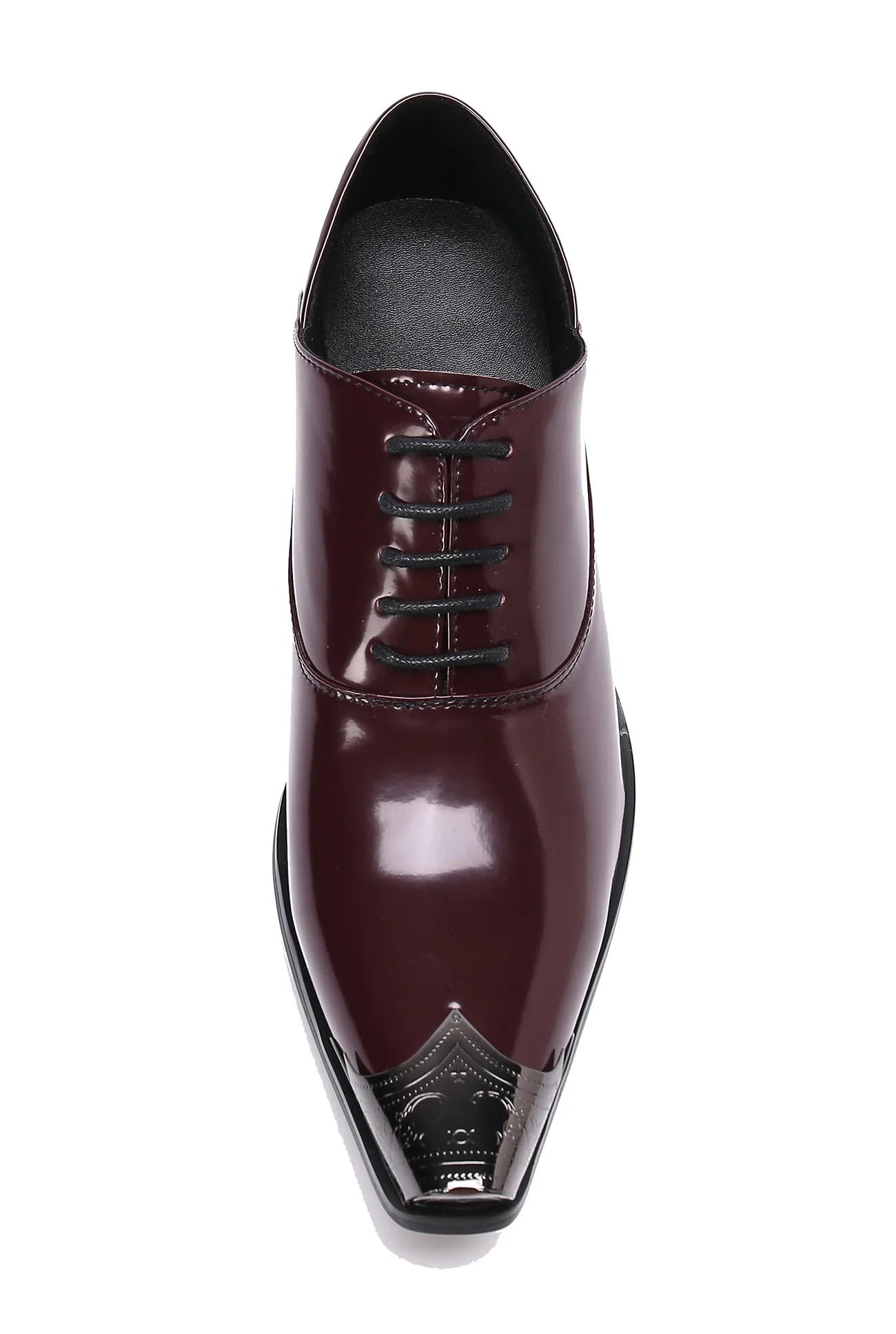 Men's Leather Metal Tip Western Shoes