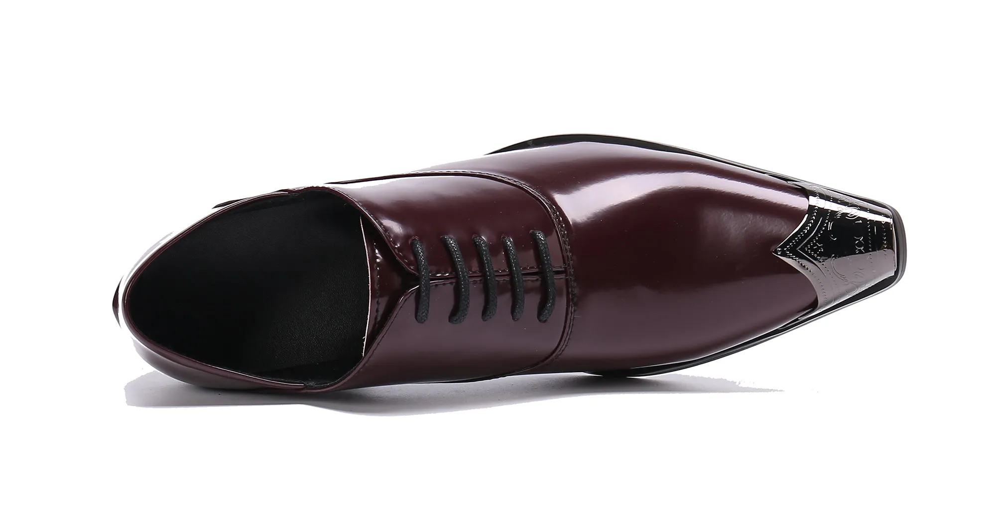 Men's Leather Metal Tip Western Shoes