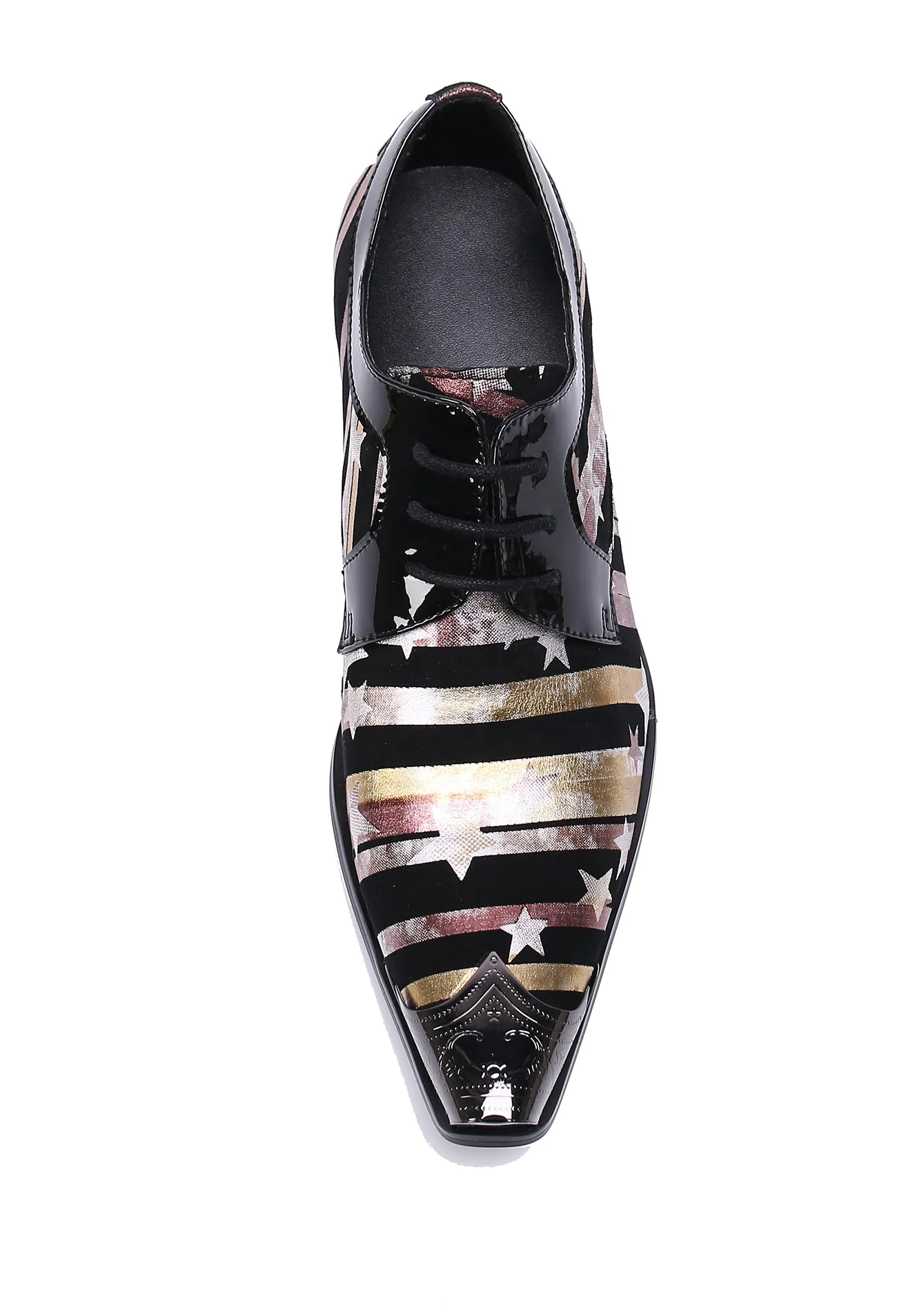 Men's Metal Tip Plain Toe Leather Western Shoes