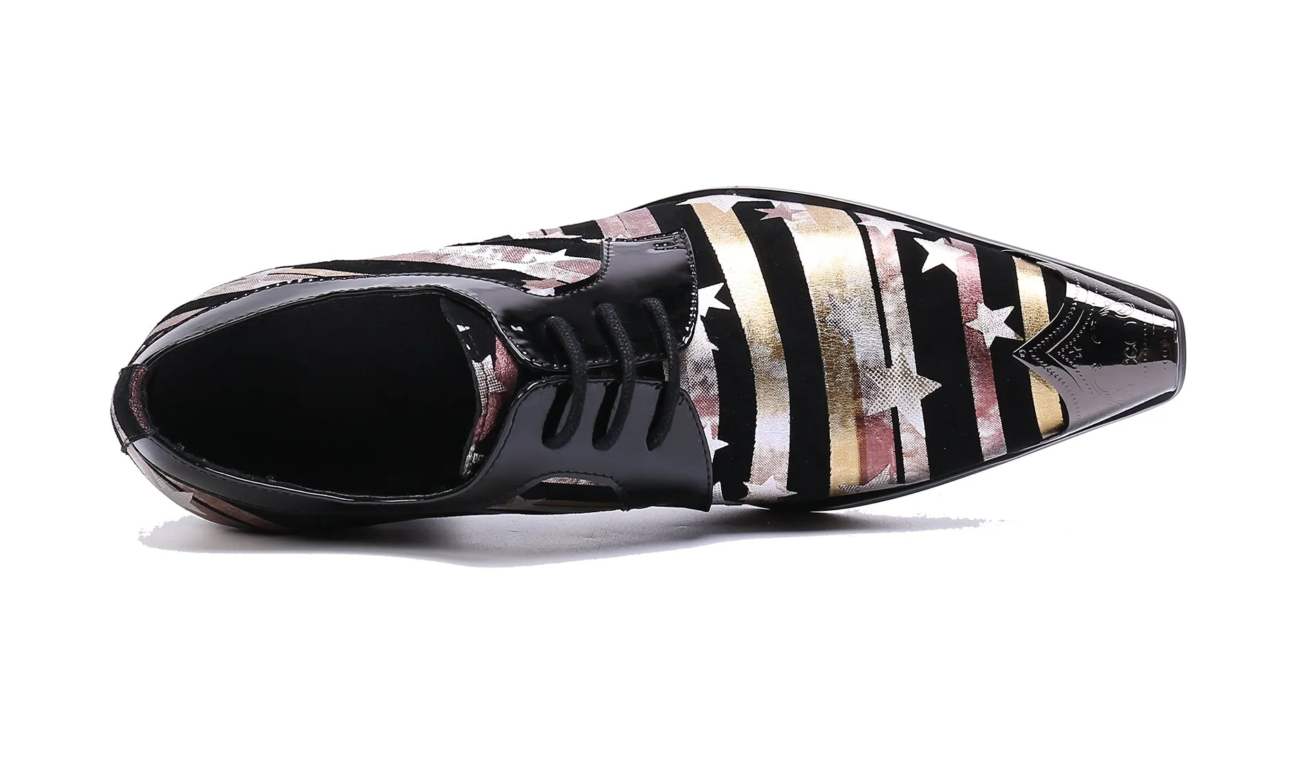 Men's Metal Tip Plain Toe Leather Western Shoes