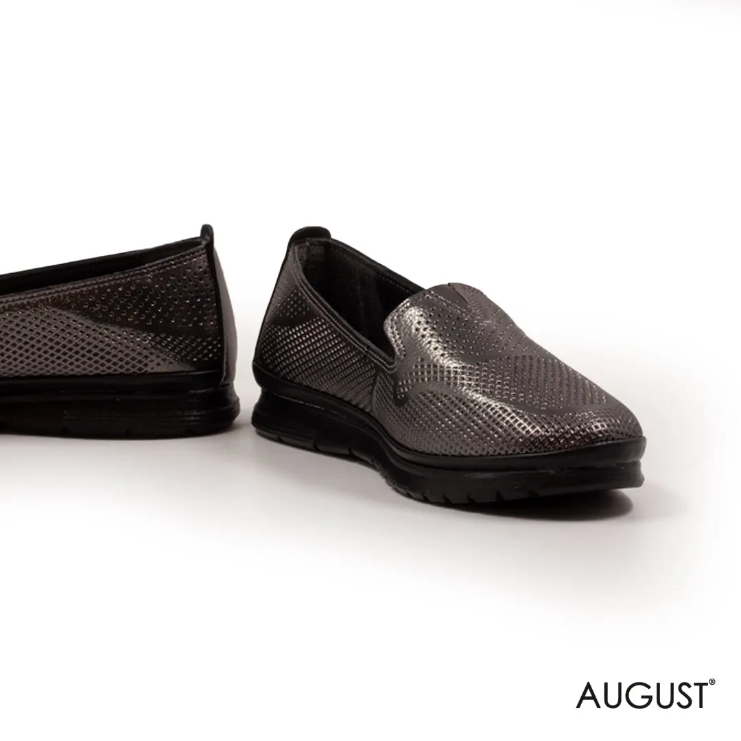 METALLIC COMFY LEATHER FLAT