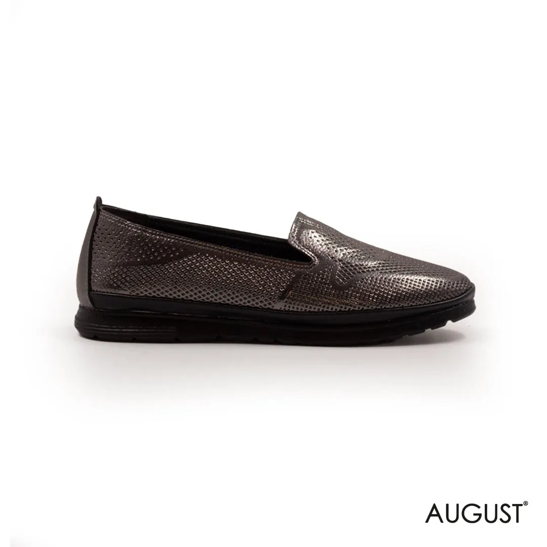 METALLIC COMFY LEATHER FLAT