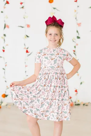 Mila & Rose Short Sleeve Pocket Twirl Dress - Cactus Cowgirl