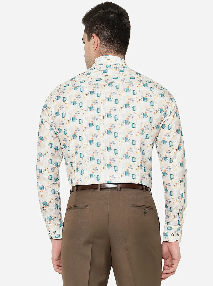 Multicolor Printed Slim Fit Party Wear Shirt | Greenfibre