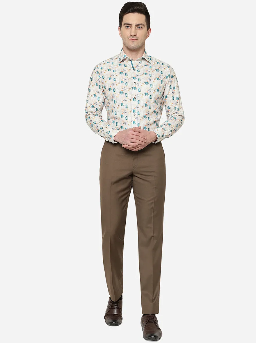 Multicolor Printed Slim Fit Party Wear Shirt | Greenfibre