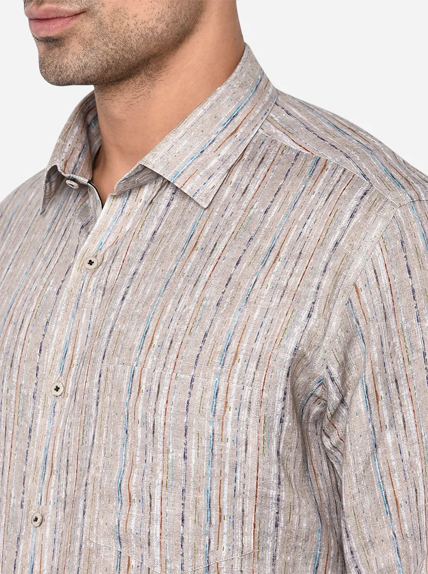 Multicolor Printed Slim Fit Party Wear Shirt | JB Studio
