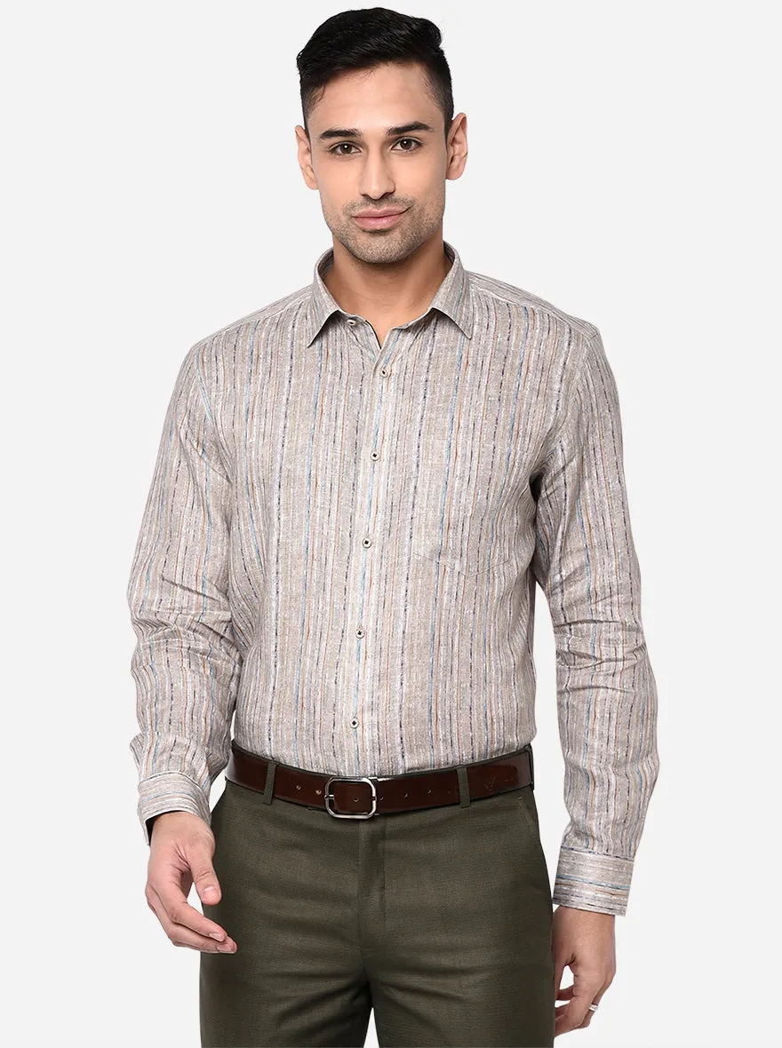 Multicolor Printed Slim Fit Party Wear Shirt | JB Studio