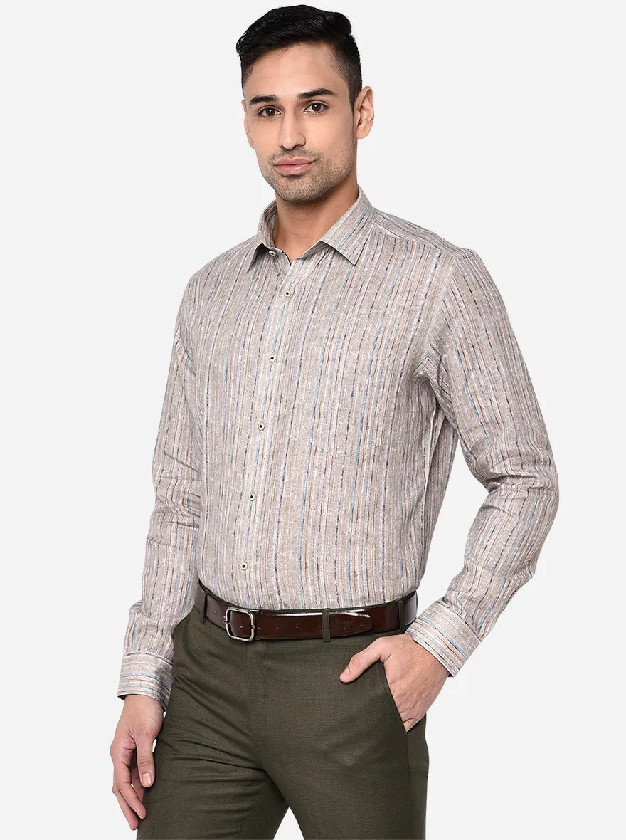 Multicolor Printed Slim Fit Party Wear Shirt | JB Studio