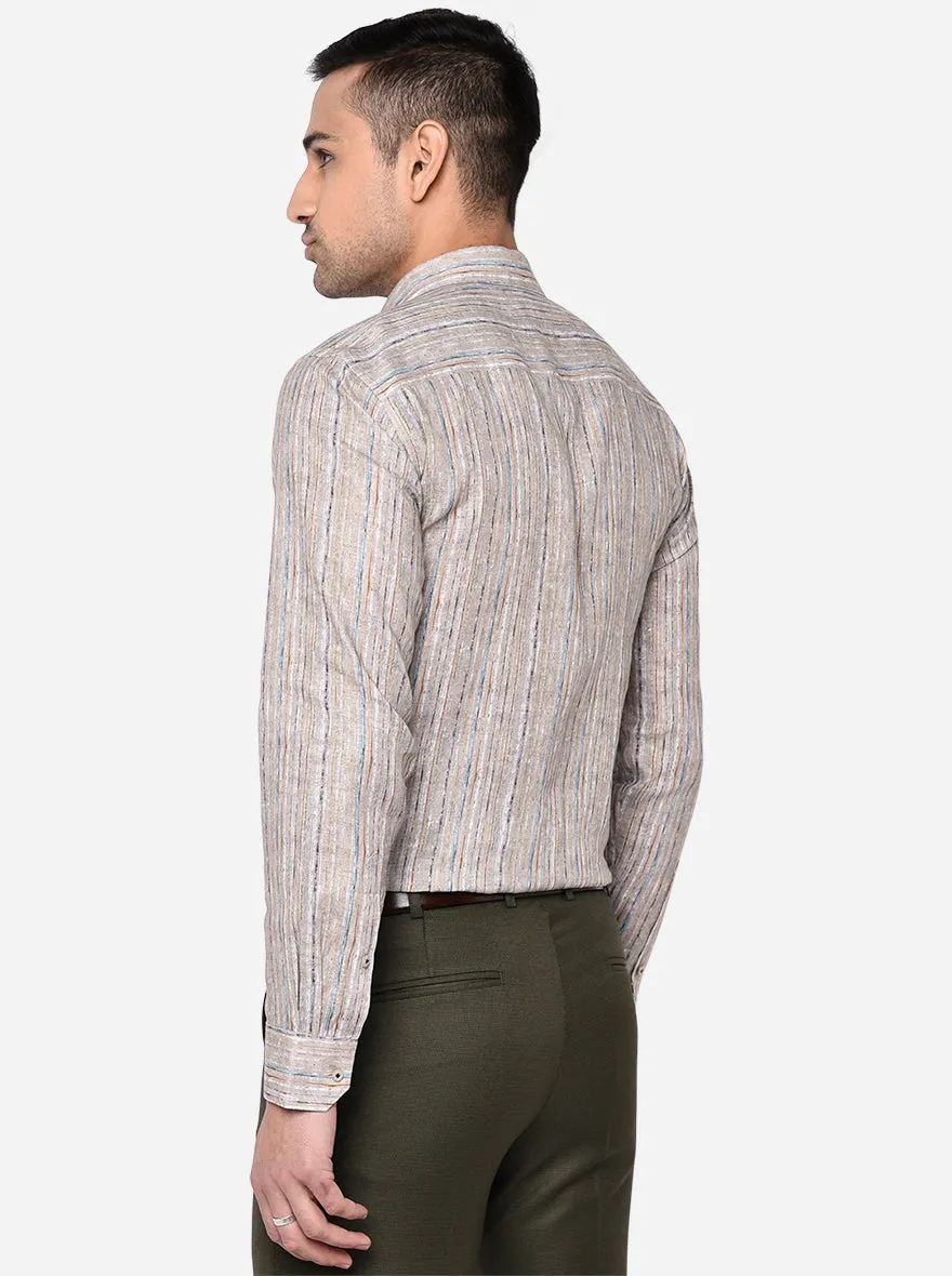 Multicolor Printed Slim Fit Party Wear Shirt | JB Studio