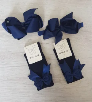 Navy blue knee high socks