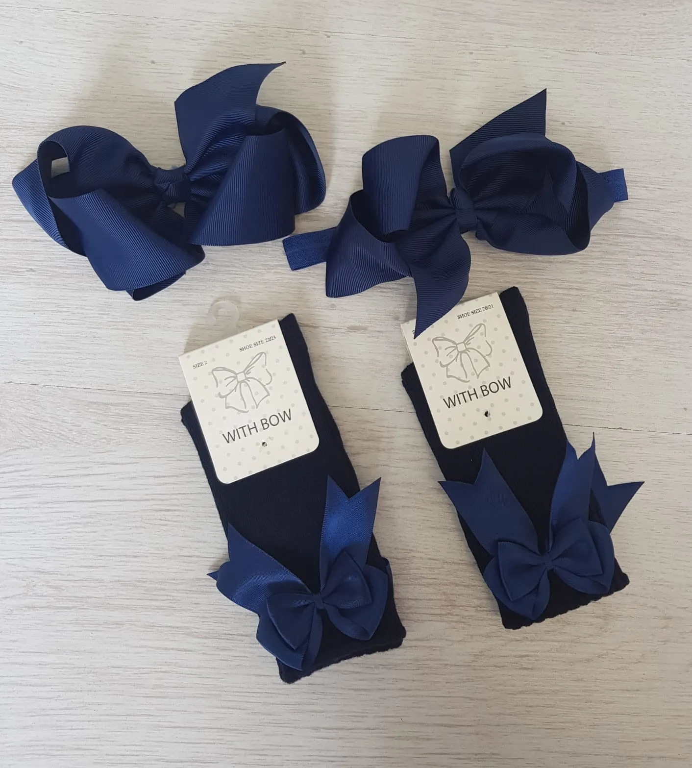 Navy blue knee high socks