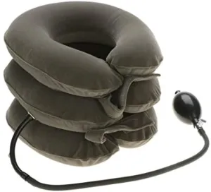 New Cervical Neck Traction Device &Inflatable Adjustable Neck Stretcher Provide Neck Support Neck Traction and Neck Pain Relief, Grey!