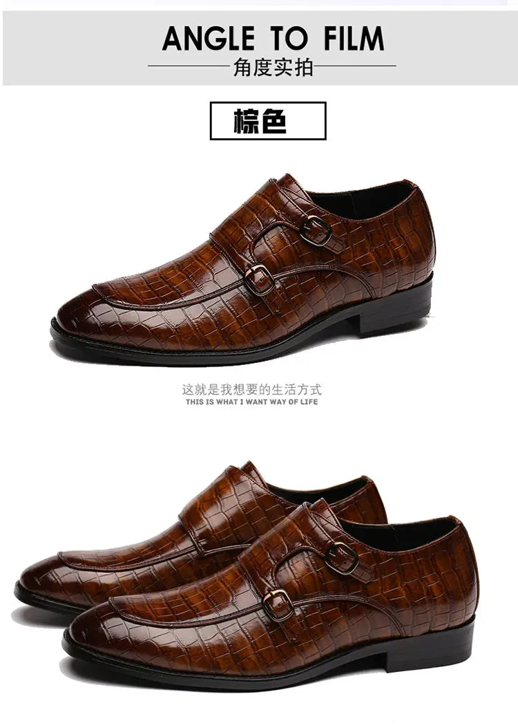 New Style Men's Italian Leather shoes – Square Toe Formal Dress Shoes for Weddings & Parties