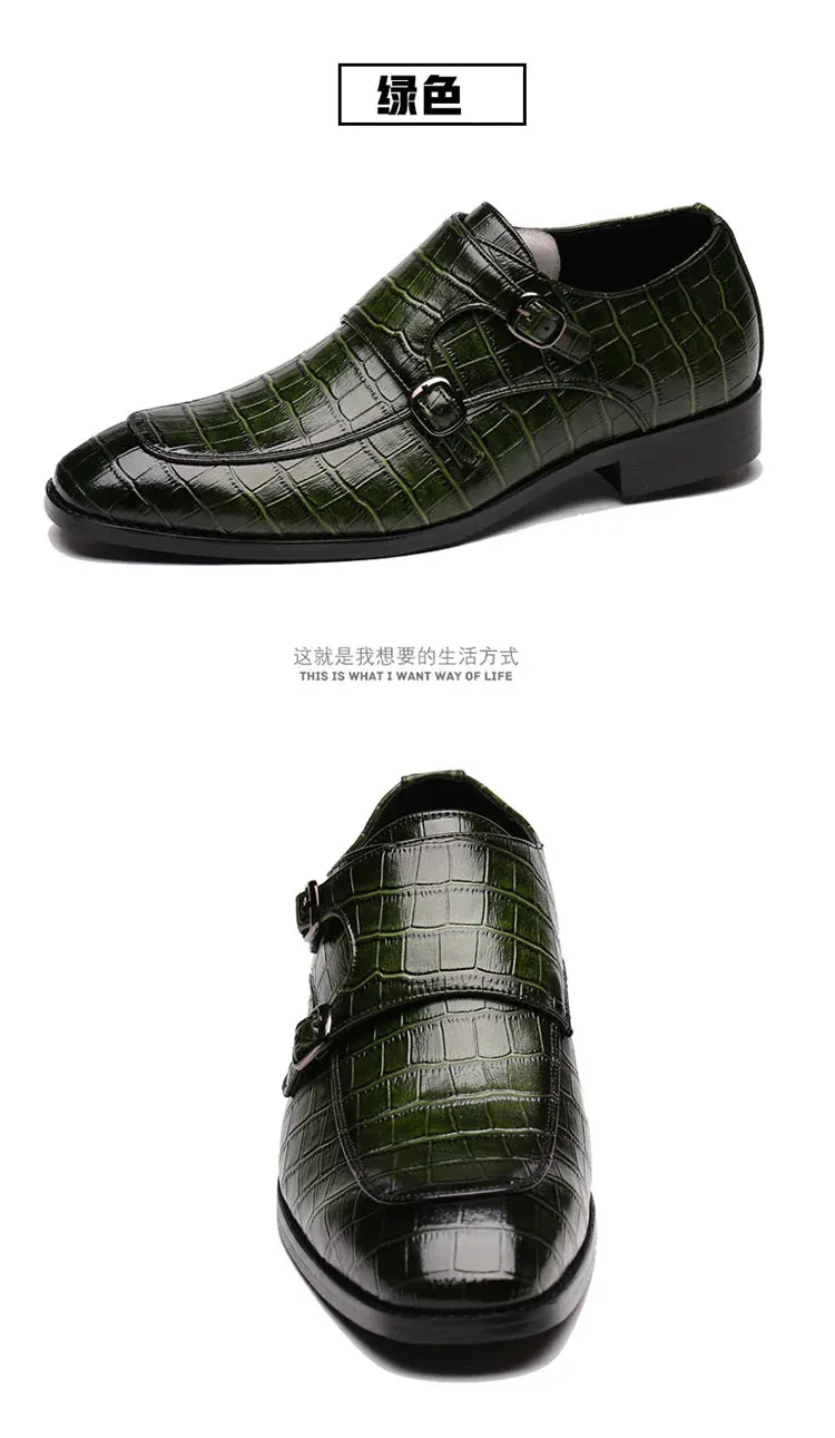 New Style Men's Italian Leather shoes – Square Toe Formal Dress Shoes for Weddings & Parties
