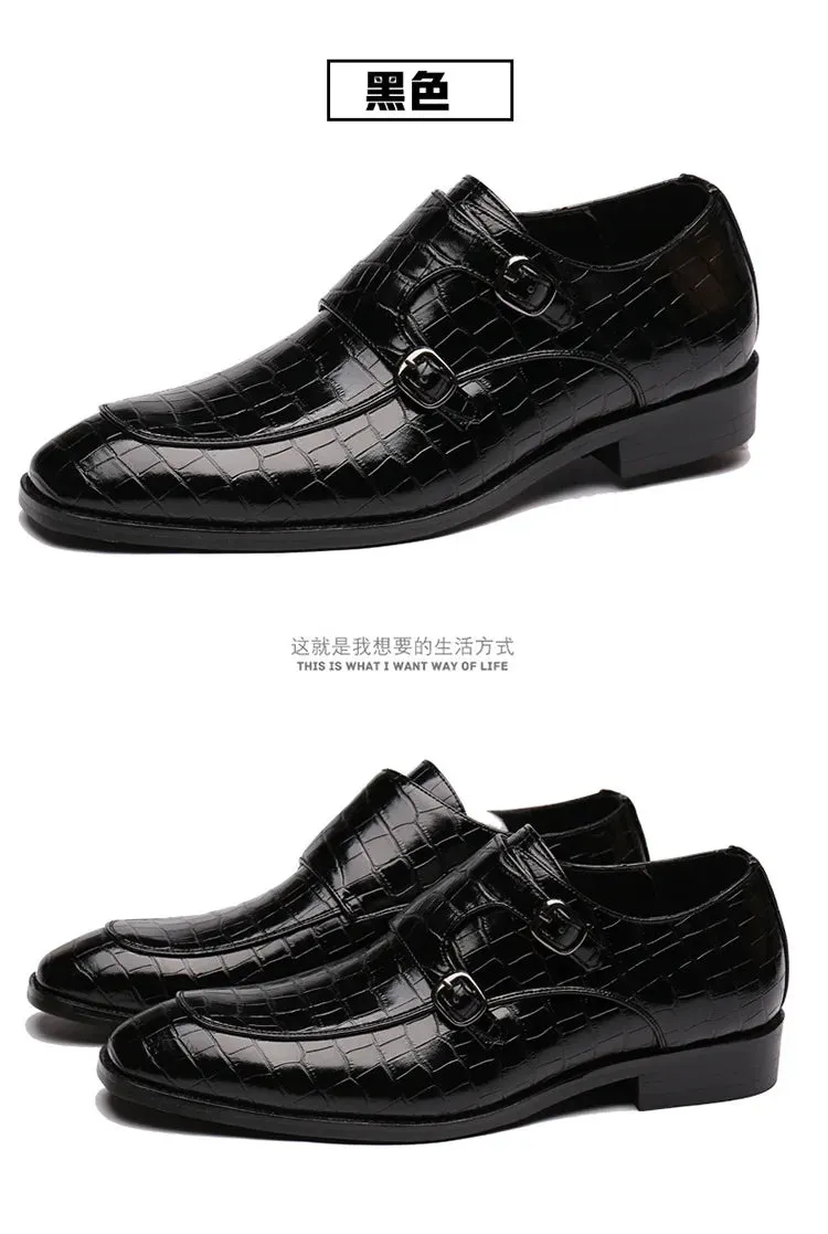 New Style Men's Italian Leather shoes – Square Toe Formal Dress Shoes for Weddings & Parties