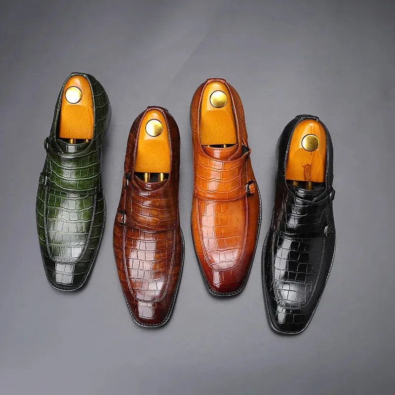 New Style Men's Italian Leather shoes – Square Toe Formal Dress Shoes for Weddings & Parties