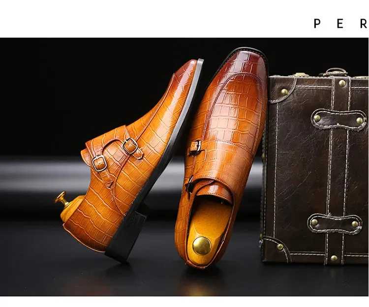 New Style Men's Italian Leather shoes – Square Toe Formal Dress Shoes for Weddings & Parties