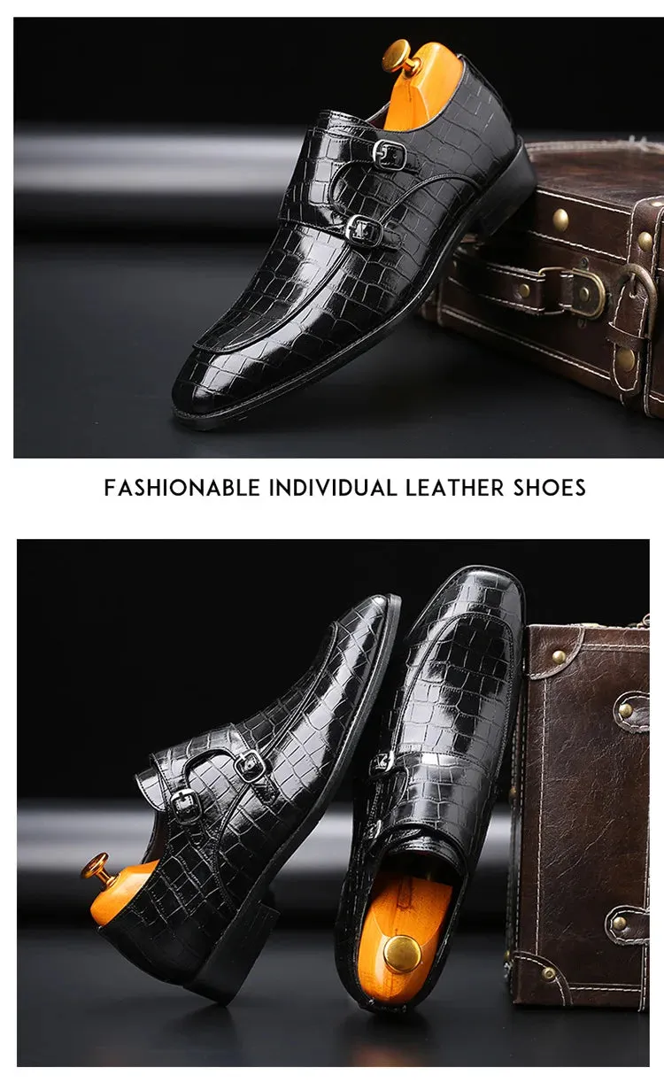 New Style Men's Italian Leather shoes – Square Toe Formal Dress Shoes for Weddings & Parties