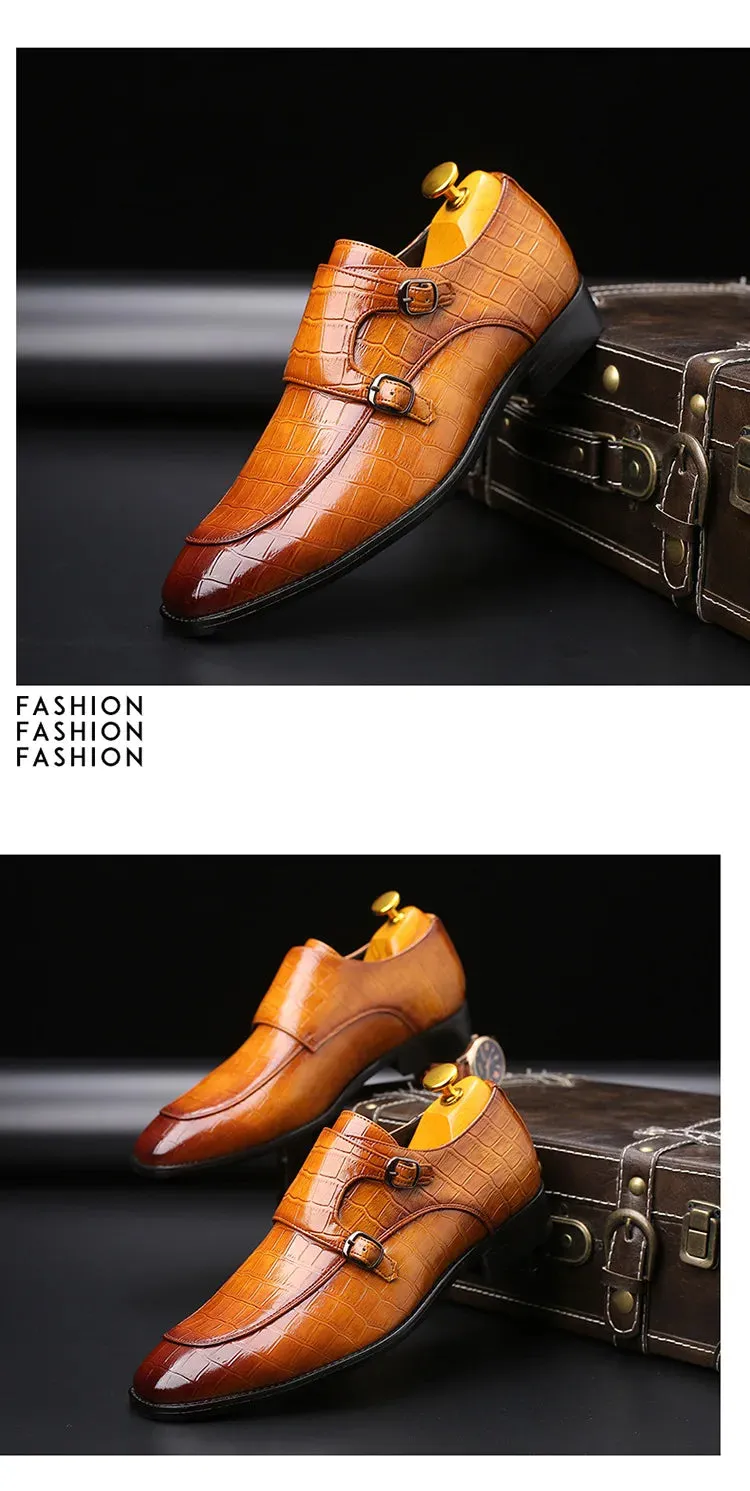 New Style Men's Italian Leather shoes – Square Toe Formal Dress Shoes for Weddings & Parties