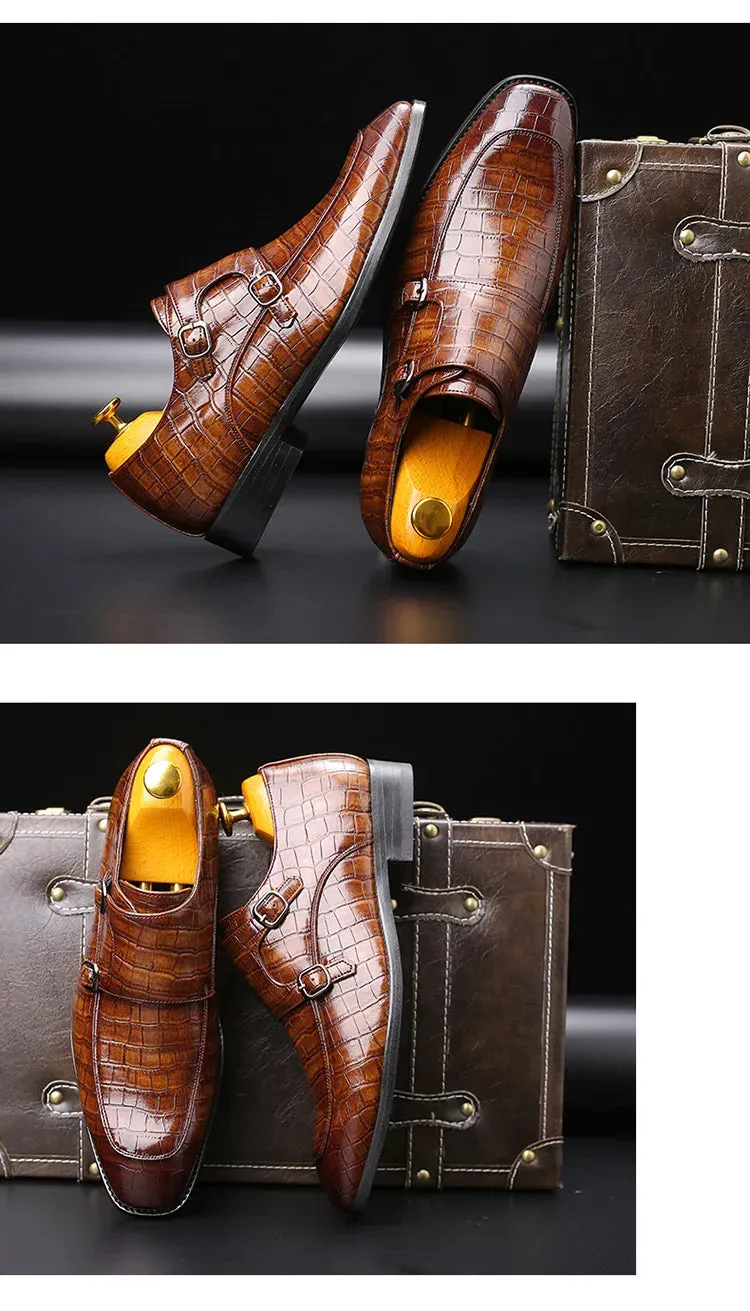 New Style Men's Italian Leather shoes – Square Toe Formal Dress Shoes for Weddings & Parties