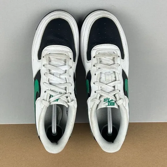 Nike Air Force 1 LV8 Leather Low Top Athletic Shoes Youth 7Y White Green Black