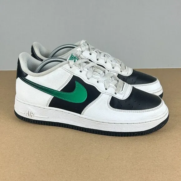 Nike Air Force 1 LV8 Leather Low Top Athletic Shoes Youth 7Y White Green Black