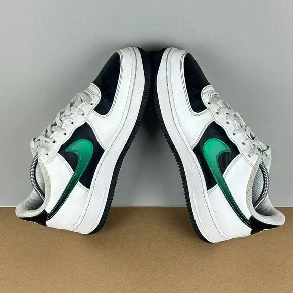 Nike Air Force 1 LV8 Leather Low Top Athletic Shoes Youth 7Y White Green Black