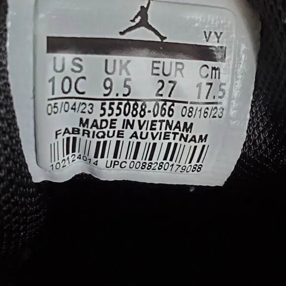 Nike Air Jordan Black/Blue Kid's 1 Retro High OG ‘Patent Bred’ SZ 10C