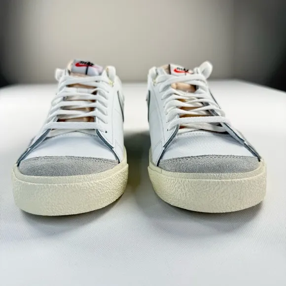 Nike Blazer Low '77 Split White Black Leather Sneakers Men's Size 10