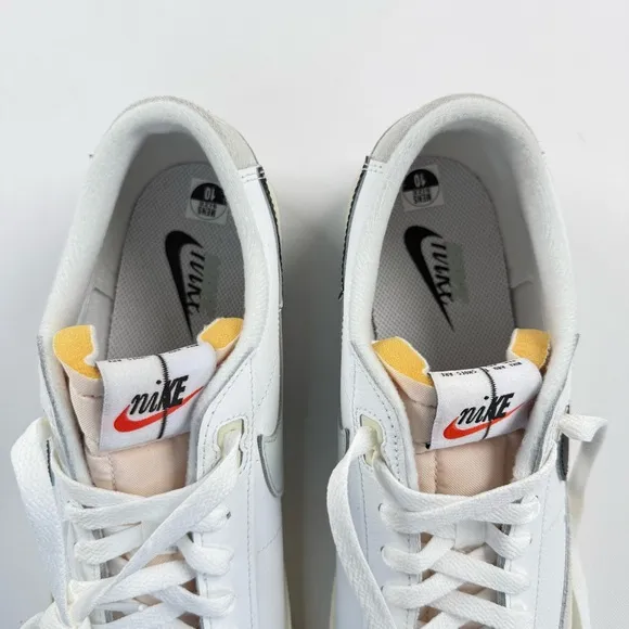 Nike Blazer Low '77 Split White Black Leather Sneakers Men's Size 10