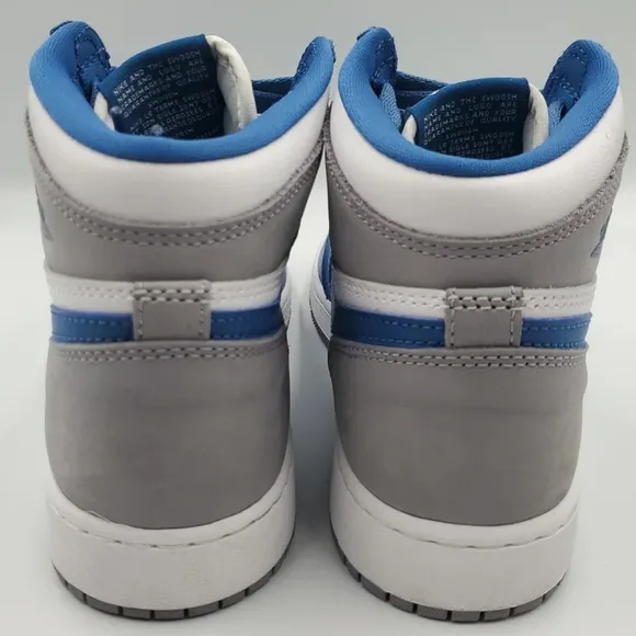 Nike Kid's Jordan 1 Retro High OG Shoes - True Blue / White / Cement Grey