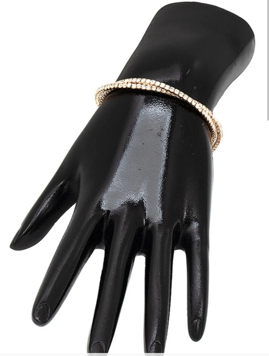 Northern Lights crystal strand bracelet in rose gold *