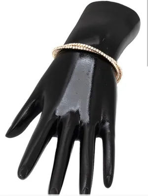 Northern Lights crystal strand bracelet in rose gold *