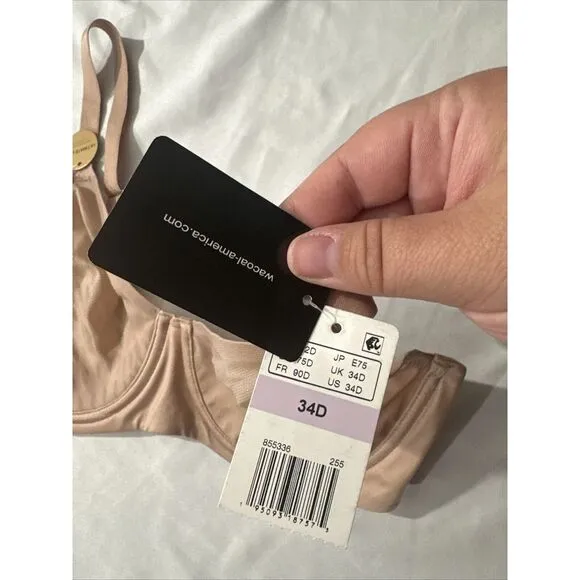 NWT $72 Wacoal [ 34D ] Elevated‎ Allure Full Coverage Underwire Bra RoeBuck Nude