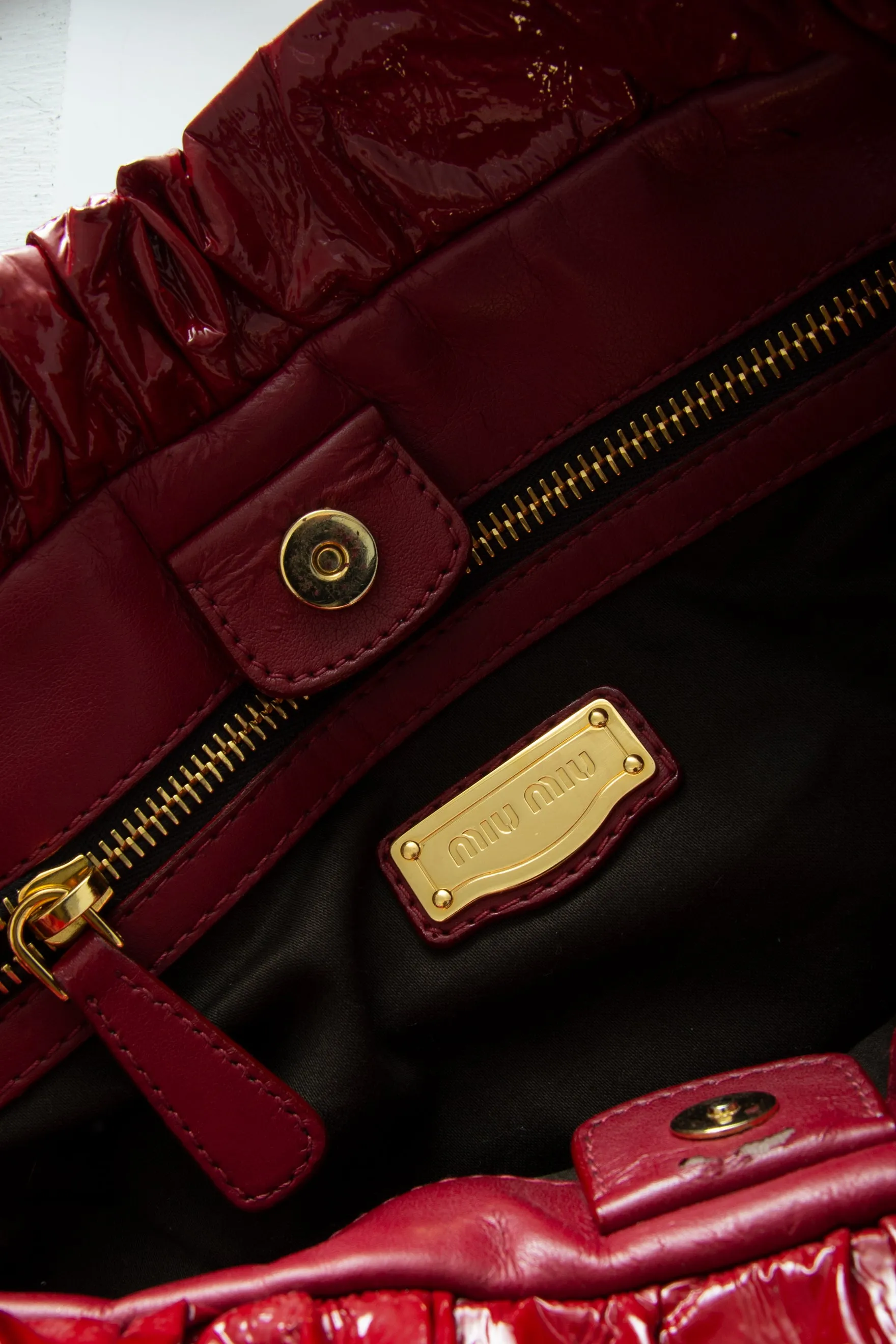 Patent Red Bag