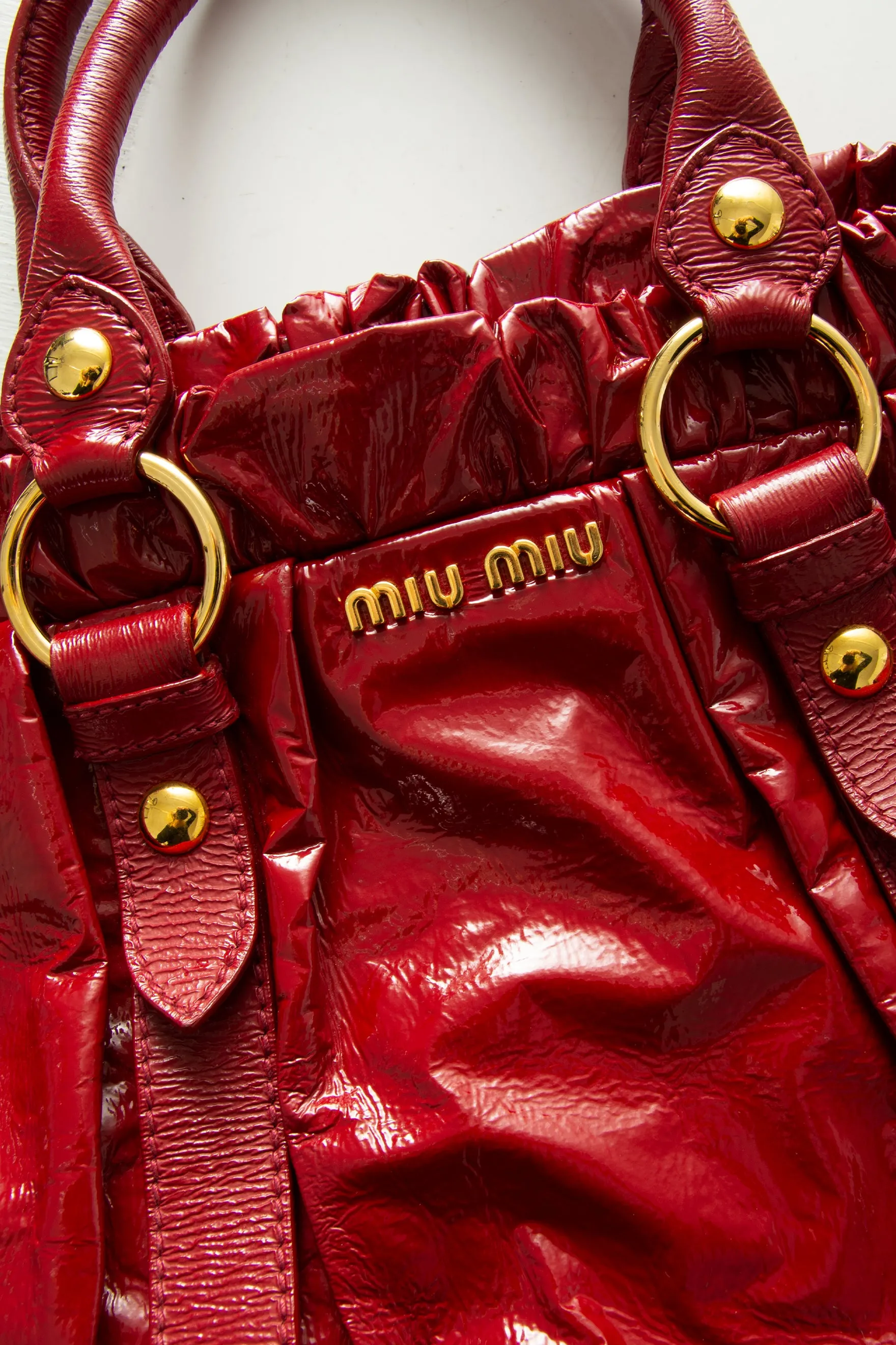 Patent Red Bag