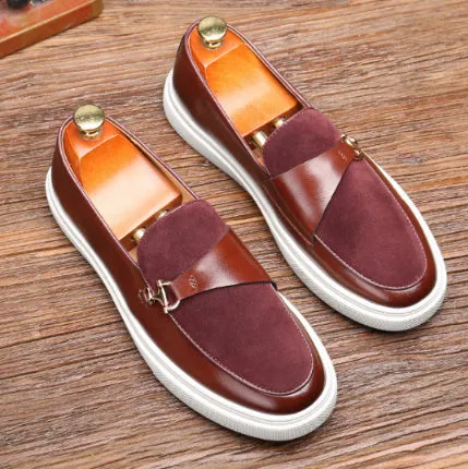 Plus Size Board Shoes Male Business Casual Leather Shoes