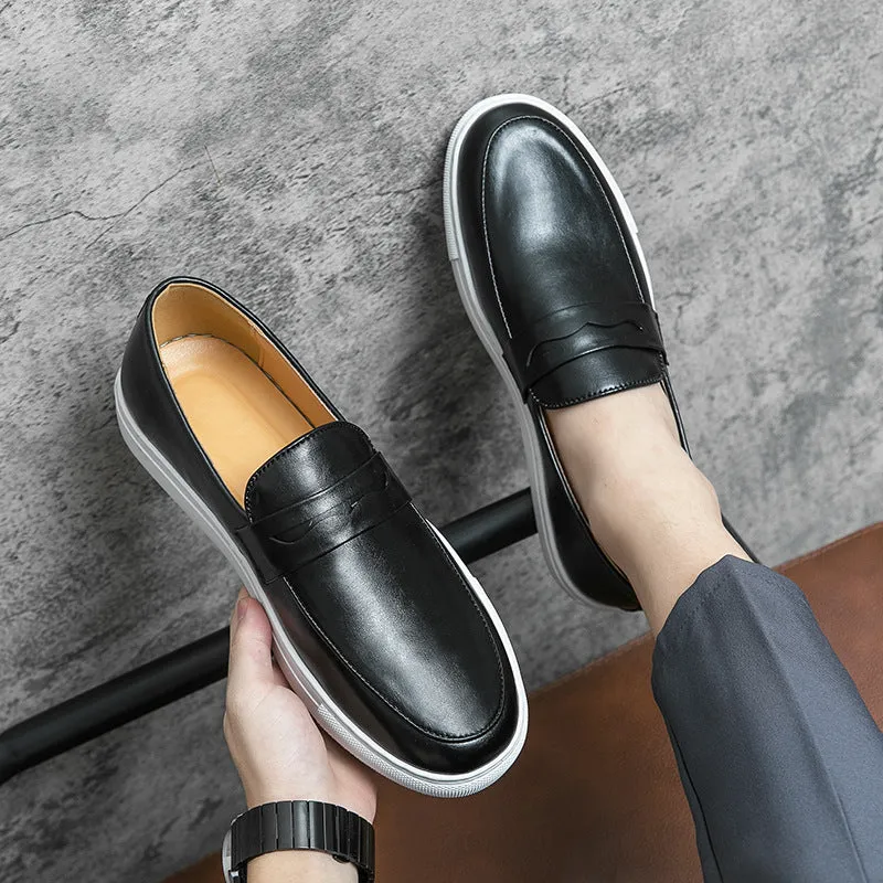 Plus Size Board Shoes Male Business Casual Leather Shoes