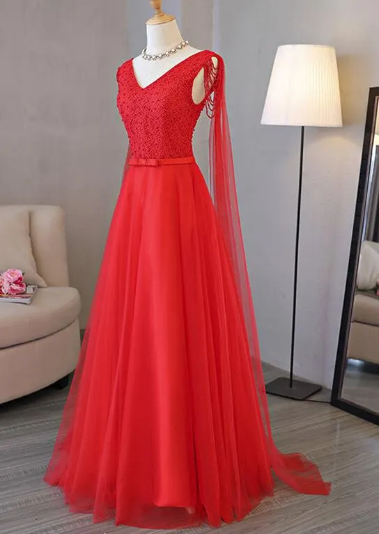 Red Formal Gowns, Red Party Dresses, Prom Dress