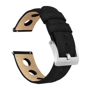 Samsung Galaxy Watch Active 2 Rally Horween Leather Black Watch Band