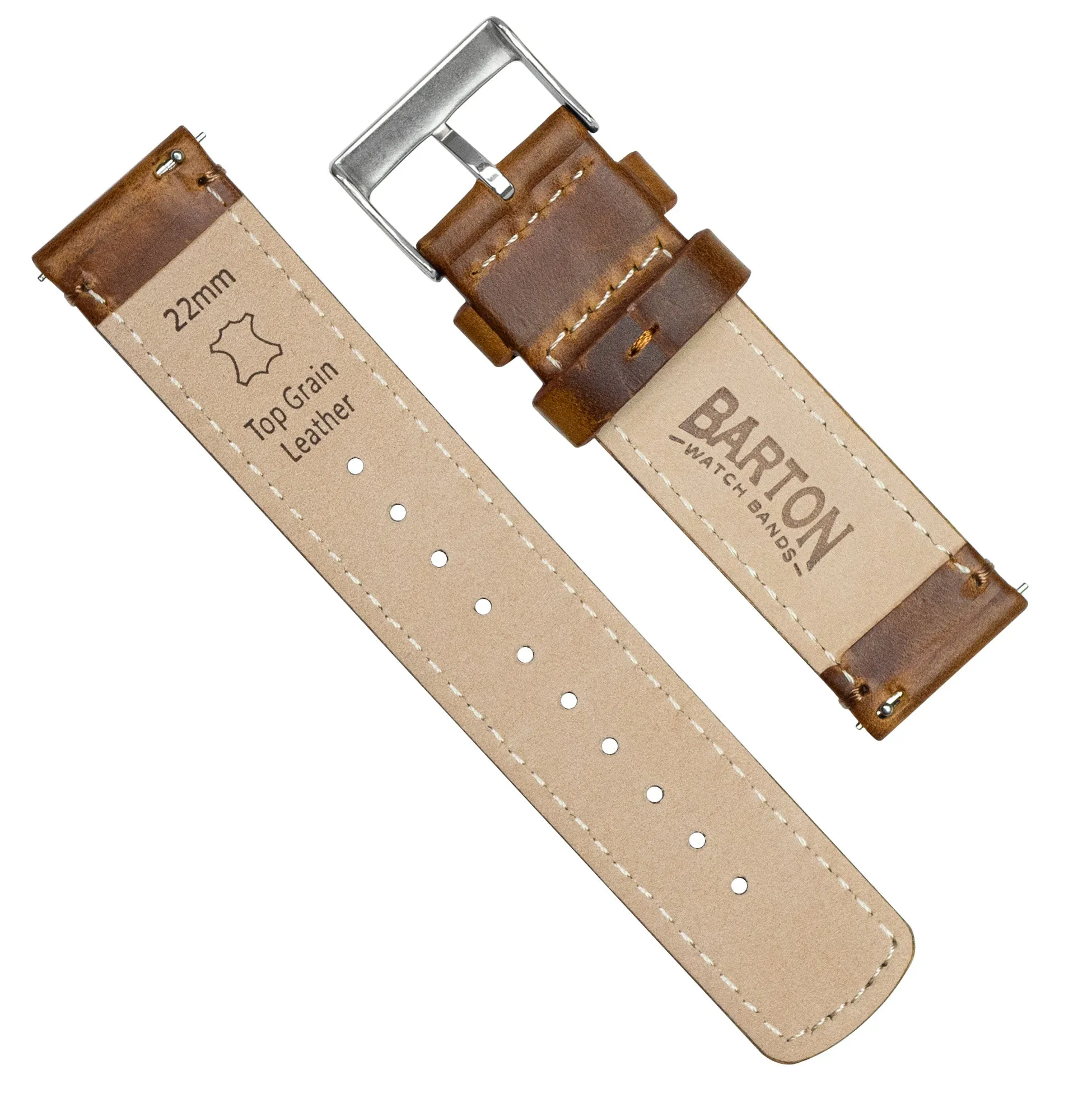 Samsung Galaxy watch7 Weathered Brown Leather Watch Band