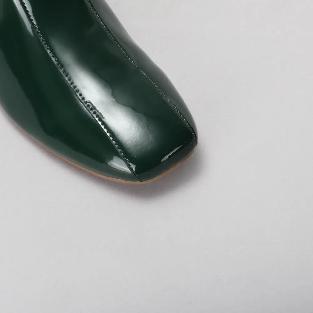 Sasha - Bottle Green Patent