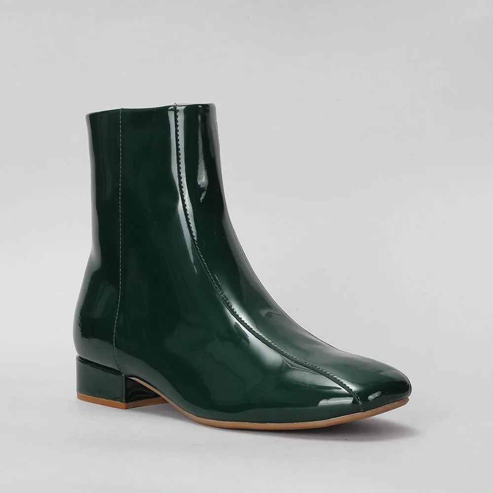 Sasha - Bottle Green Patent