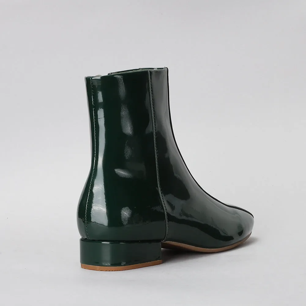 Sasha - Bottle Green Patent