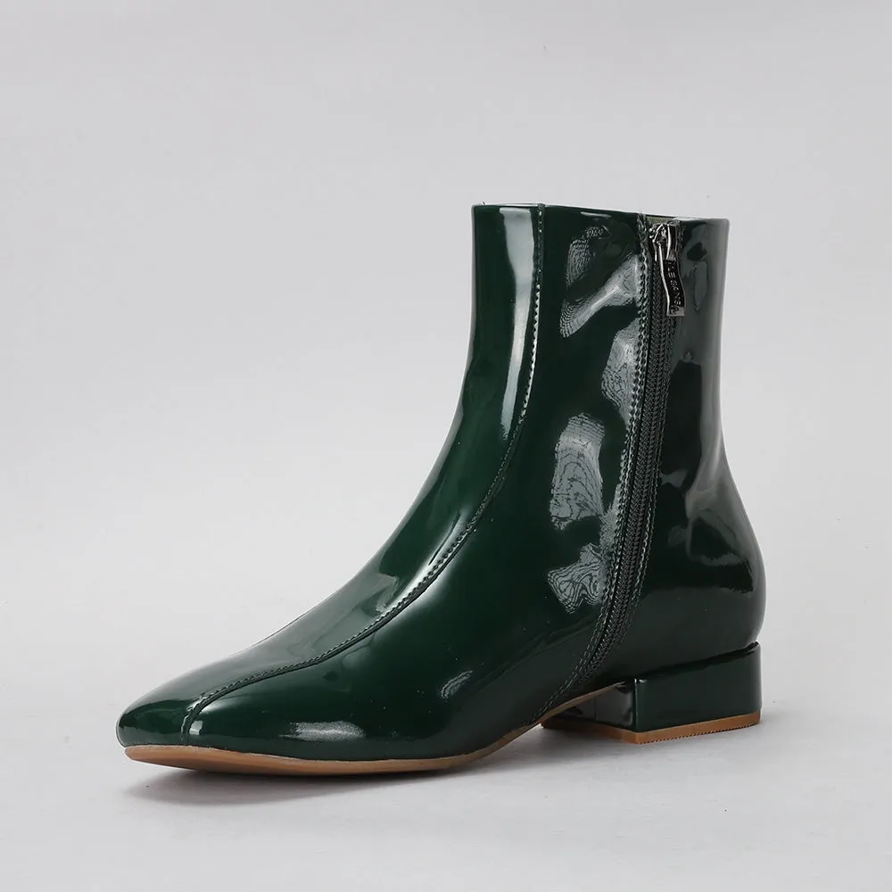 Sasha - Bottle Green Patent