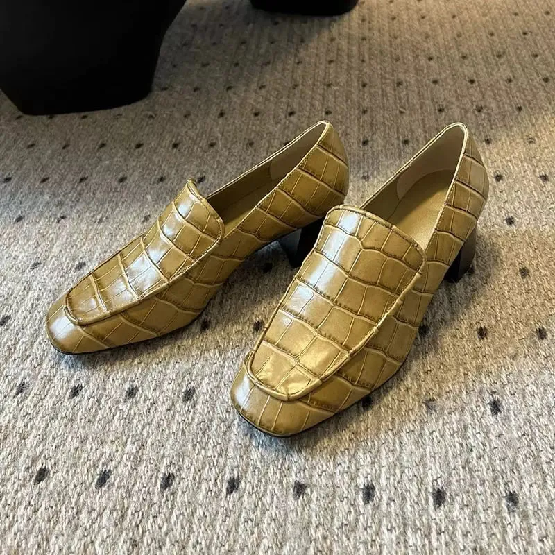 Shoes crocodile leather for women