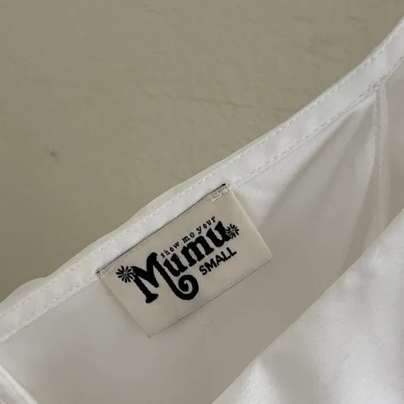 SHOW ME YOUR MUMU Samantha Ruffle Wrap Dress white size S